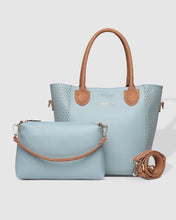 Dublin Tote! *BEST SELLER*  Wedgewood Blue Tan!