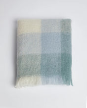 FOXFORD Clew Bay Mohair Throw!  Made In Ireland!  Blue!