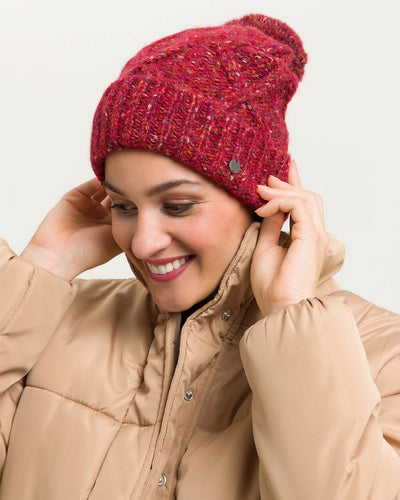 Cable Knitted Pom Pom Hat!