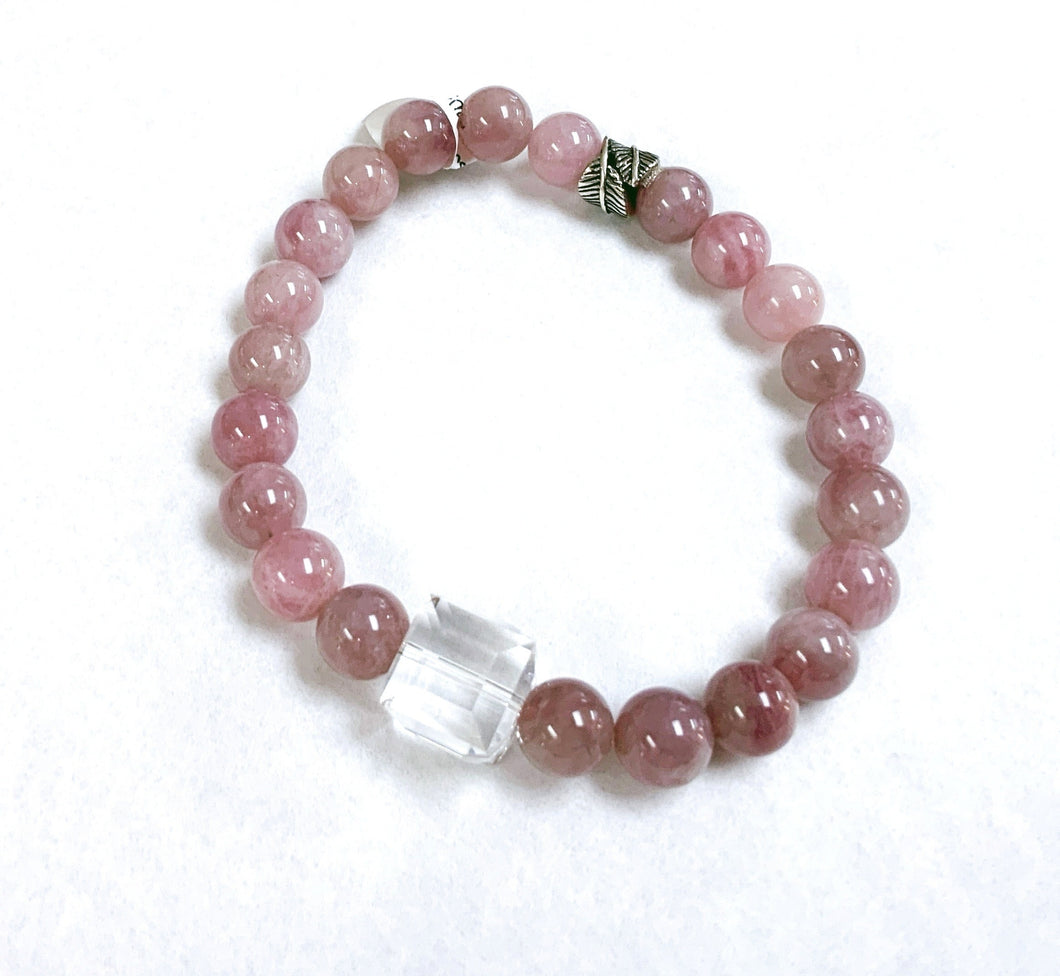 BZen Purple Rose Quartz Bracelet with Swarovski!