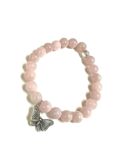 BZen Rose Quartz & Butterfly Charm!