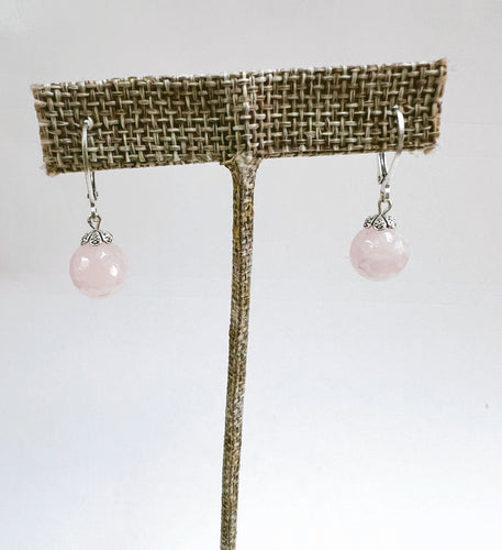 Rose Quartz Droplet Earrings!