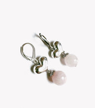 Puffy Heart & 10mm Rose Quartz Earrings!