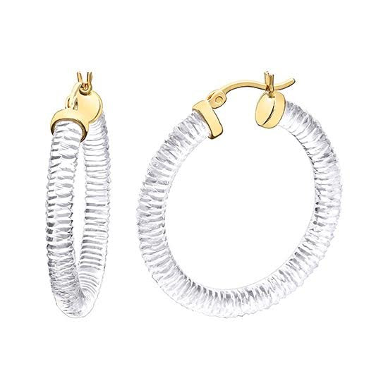 earrings hoops circle lucite