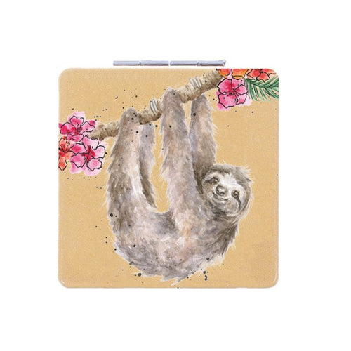 Hanging Around Sloth Compact Mirror!